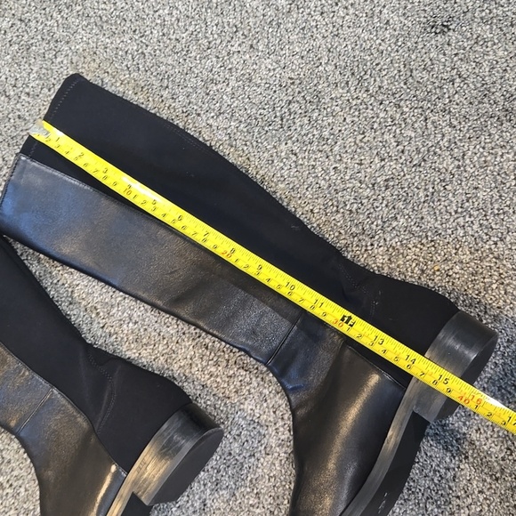 Stuart Weitzman Women Gillian 60 Microstretch Leather Riding Boots Shoes Sz 7 - Picture 13 of 16